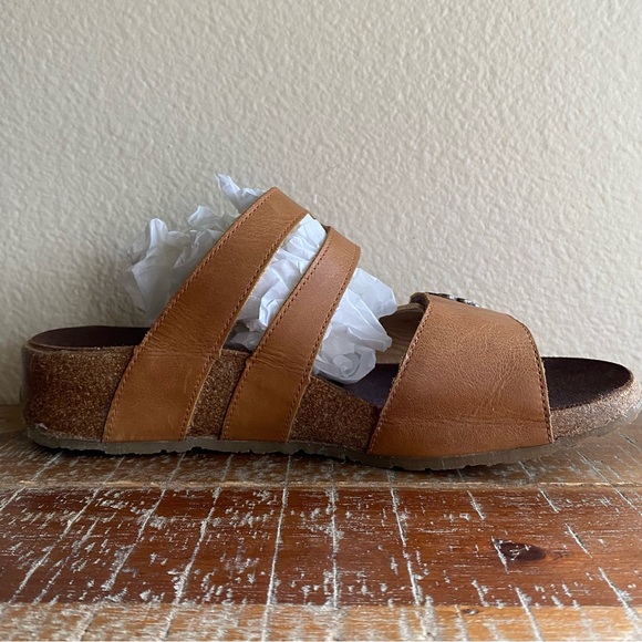 HAFLINGER boho leather sandals - tan Birkenstock style sandals - Picture 7 of 12